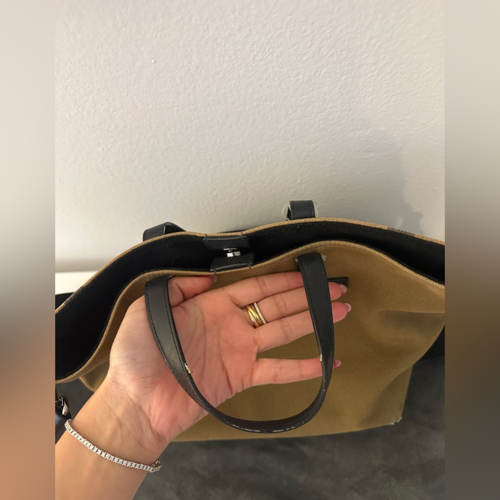 Tom Ford Olive Green Canvas Tote with Black Strap - Picture 5 of 11